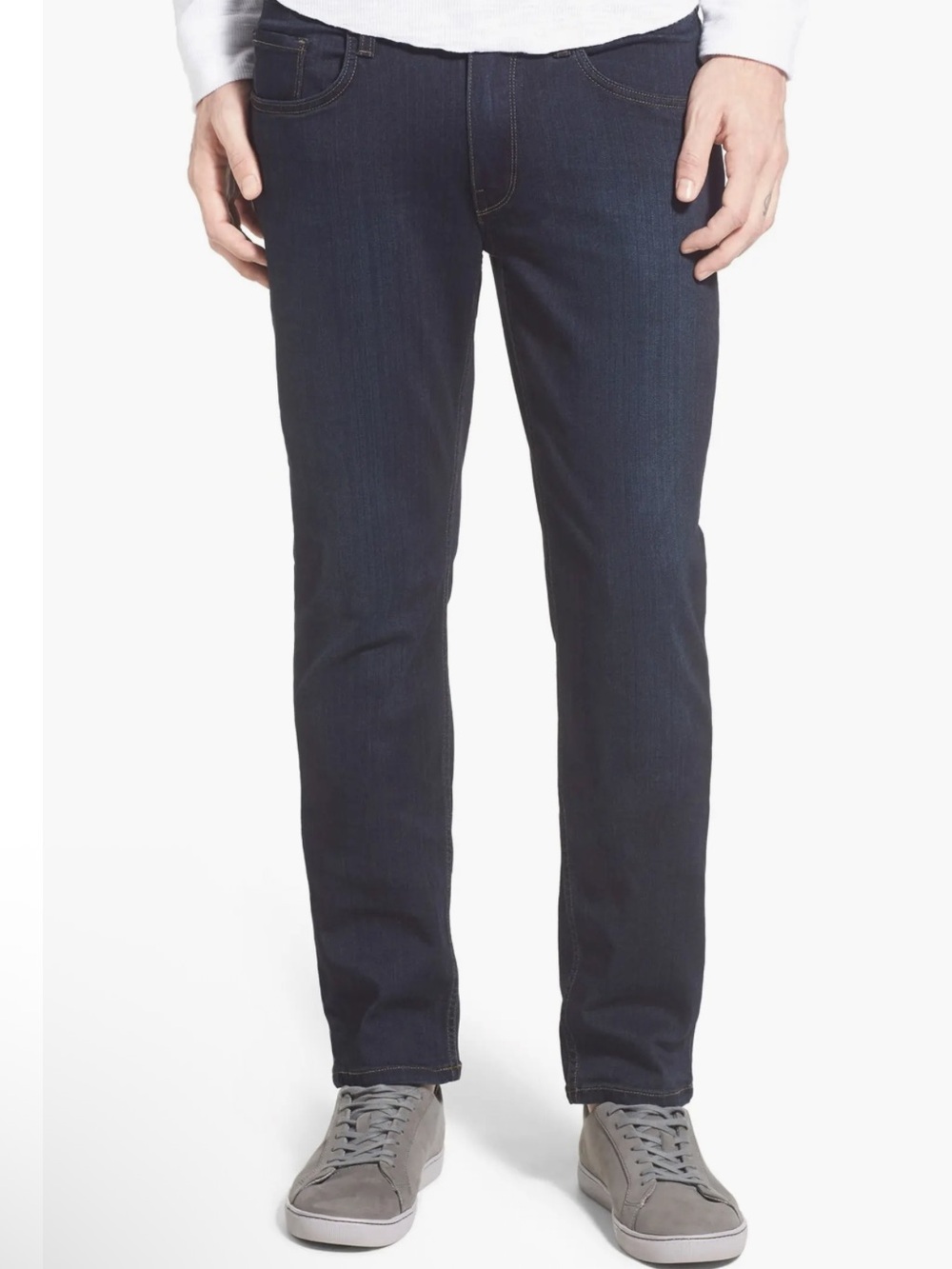 PAIGE LENNOX Jeans Straight Blue Stretch Slim Fit Casual Men’s Size 38 Denim
